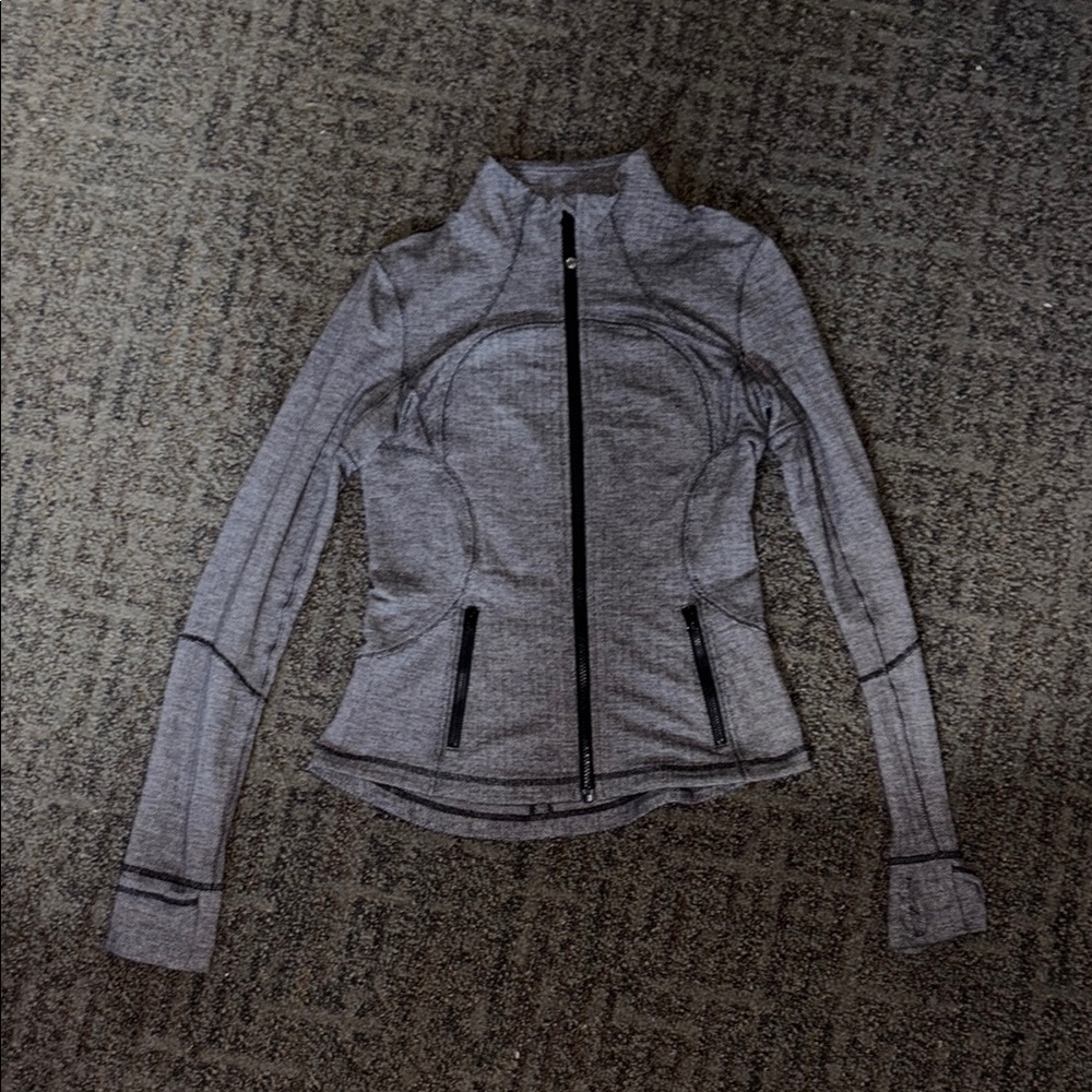 Lululemon Athletica Gray Utility Jacket with Full-Length Zipper